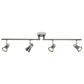 Support 4 spots Brilliant Jupp GU10 4x LED 3 W chromé/noir