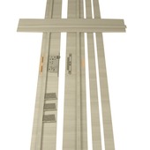 Deurkassement Senza MDF eik grijs horizontaal 201,5x40x1,8 cm