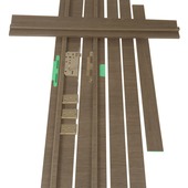 Deurkassement Senza hydrofuge antraciet eik horizontaal 201,5x20x1,8 cm