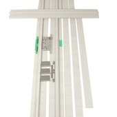 Deurkassement Senza hydrofuge eik wit horizontaal 201,5x30x1,8 cm