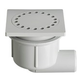 Martens klokput zij-aansluiting grijs 10x10 cm ø40 mm