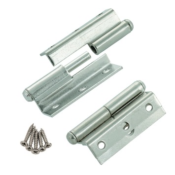 Meubel-bladpaumelle met bocht rechts 50 mm vernikkeld