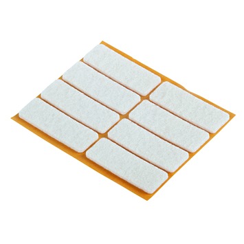 Meubelglijder zelfklevend vilt 16x4 mm wit