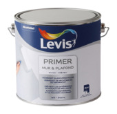 Couche de fond pour mur et plafond Levis mat blanc 2,5 L