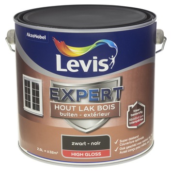 Levis Expert lak buiten hoogglans zwart 2,5 L