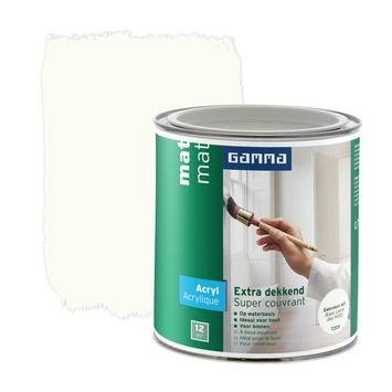 GAMMA Extra Dekkend acryllak mat gebroken wit 750 ml