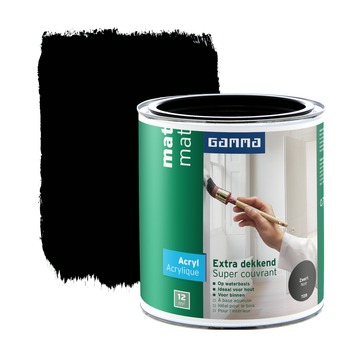 bovenste open haard weerstand GAMMA lak extra dekkend mat zwart 750 ml | | GAMMA.be