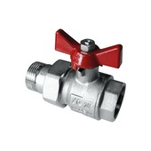 Van Marcke Push-fit pex-alu bolkraan met koppeling Superpipe 3/4"MF