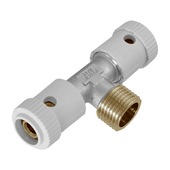 Van Marcke Push-fit t-stuk Superpipe Ø20/2 x 1/2"M x Ø20/2