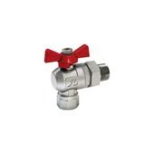 Van Marcke Push-fit pex-alu bolkraan haaks met koppeling Superpipe 3/4"MF