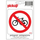 PickUp sticker geen rijwielen 10x10 cm