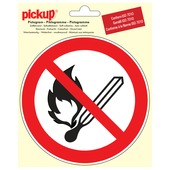 Pictogram open vlam en vuur verboden ø 15 cm