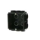 Helia inbouwdoos volle wand met vijzen verticaal/horizontaal koppelbaar 40 mm zwart