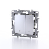 Legrand Niloé universele drukknopdimmer 3-400 W aluminium - geschikt voor LED