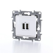Prise 2x USB Niloé Legrand blanc