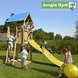 Speeltoestel Jungle Gym Castle met korte gele glijbaan