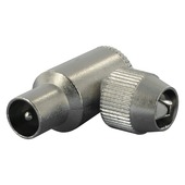 Q-link coaxstekker metaal