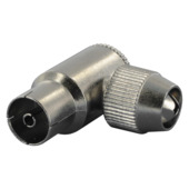 Q-link coax tegenstekker haaks metaal