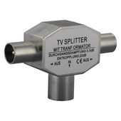 Q-link coax splitter voor tv metaal