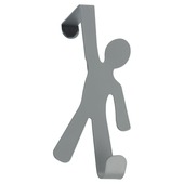 Crochet de porte garçon Wenko 4 cm gris