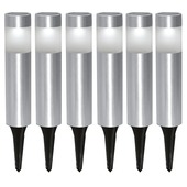 Eglo solar sokkel inox met geïntegreerde led 0,05 W 6 stuks