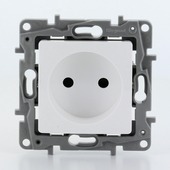 Prise bipolaire sans terre Niloé Legrand blanc