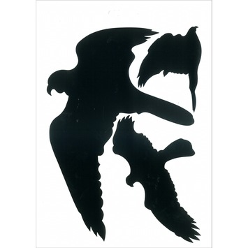 Pickup glassilhouet vogels zwart 3 stuks
