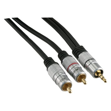 Q-link audio kabel jack naar tulp 2 m zwart