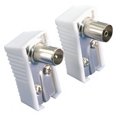 OK coax stekker en tegenstekker wit