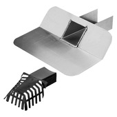 Aquaplan gesloten hemelwaterafvoer met bladvanger horizontaal 45° ø 60/80 mm