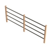 Savoie borstwering met grijze metaalbuizen 320 cm