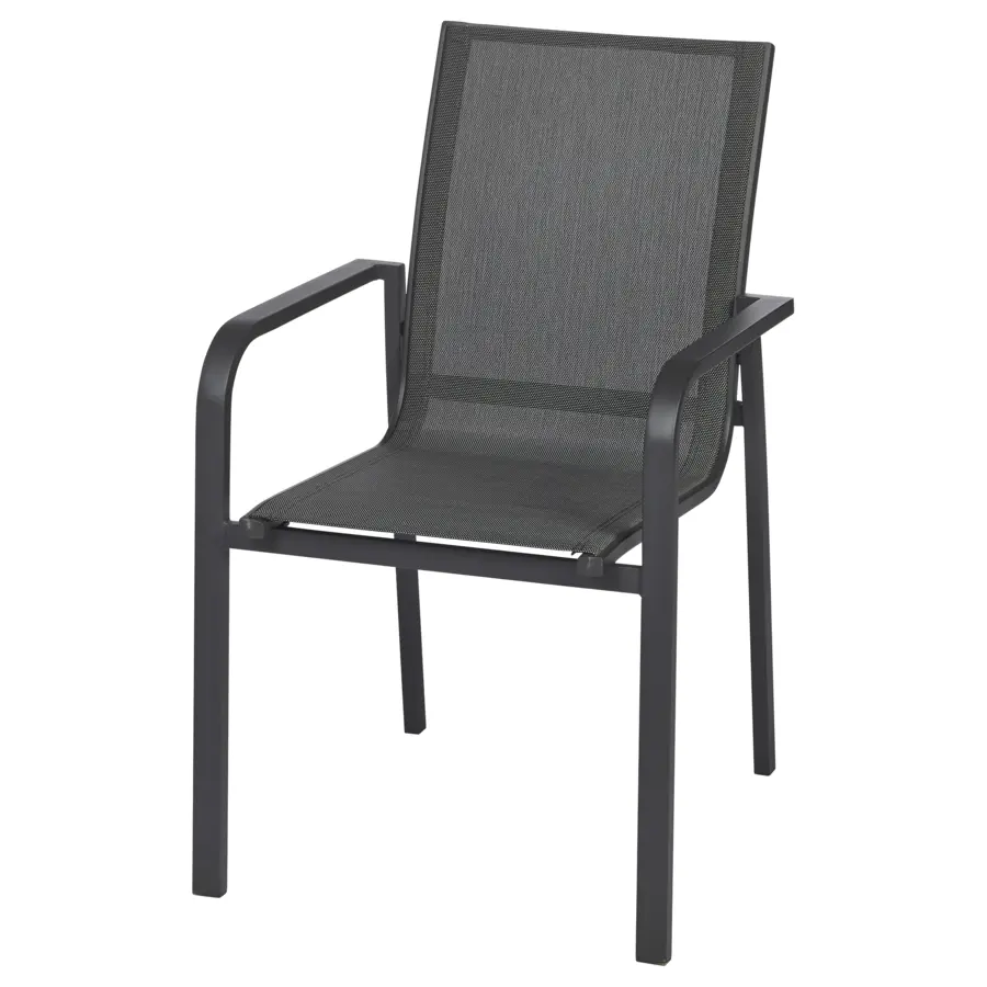 Tuinstoel Valencia antraciet kunststof