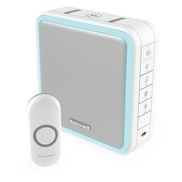 Honeywell deurbel met drukknop serie 9 draadloos 200 meter wit