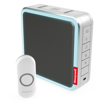 Honeywell series 9 deurbel met drukknop draadloos 200 meter MP3 wit