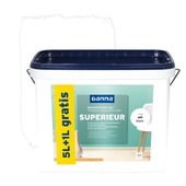 GAMMA Superieur muurverf mat wit 5+1 L