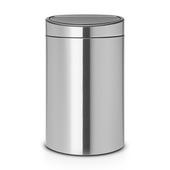 Poubelle Brabantia Touch Bin 40 L inox mat