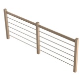 Provence borstwering type "G" met hout en aluminium 320 cm