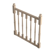 Provence borstwerng type "T" met gedraaide balustrade 100 cm