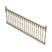 Jura borstwering type "T" met gedraaide balustrade 320 cm