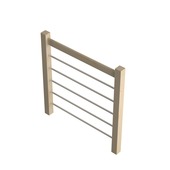 Jura borstwering type "G" met hout en aluminium 100 cm