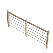 Jura borstwering type "G" met hout en aluminium 320 cm