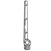 Schuine opstand aluminium groen RAL 6005 Ø 48 mm, lengte 45 cm