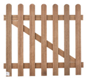 Portillon de jardin bois dur ± 80x90 cm