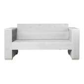 Loungebank Marlind 150 cm wit steigerhout