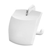 OK wc rolhouder met klep wit