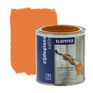 GAMMA lak extra dekkend zijdeglans oranje 250 ml