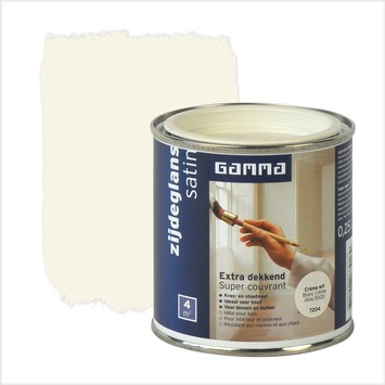 GAMMA lak extra dekkend zijdeglans RAL9001 crème wit 250 ml