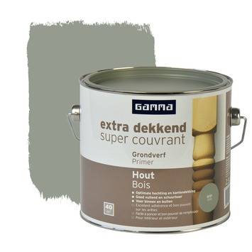 GAMMA primer hout extra dekkend grijs 2,5 L