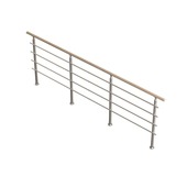 Sogem borstwering aluminium 320 cm voor trap Bretagne