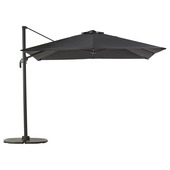 Parasol excentré Ibiza noir 3x3 m